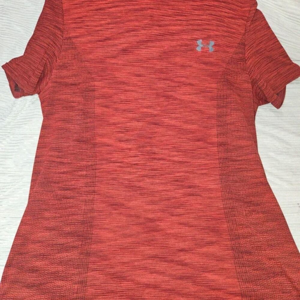 Under-armour Men's Red and Orange T-shirt
